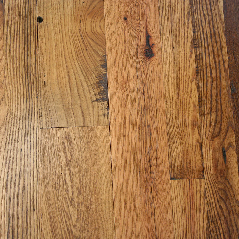Antique Remilled Oak - Old-time rustic character, typically a mix of red and white oak.