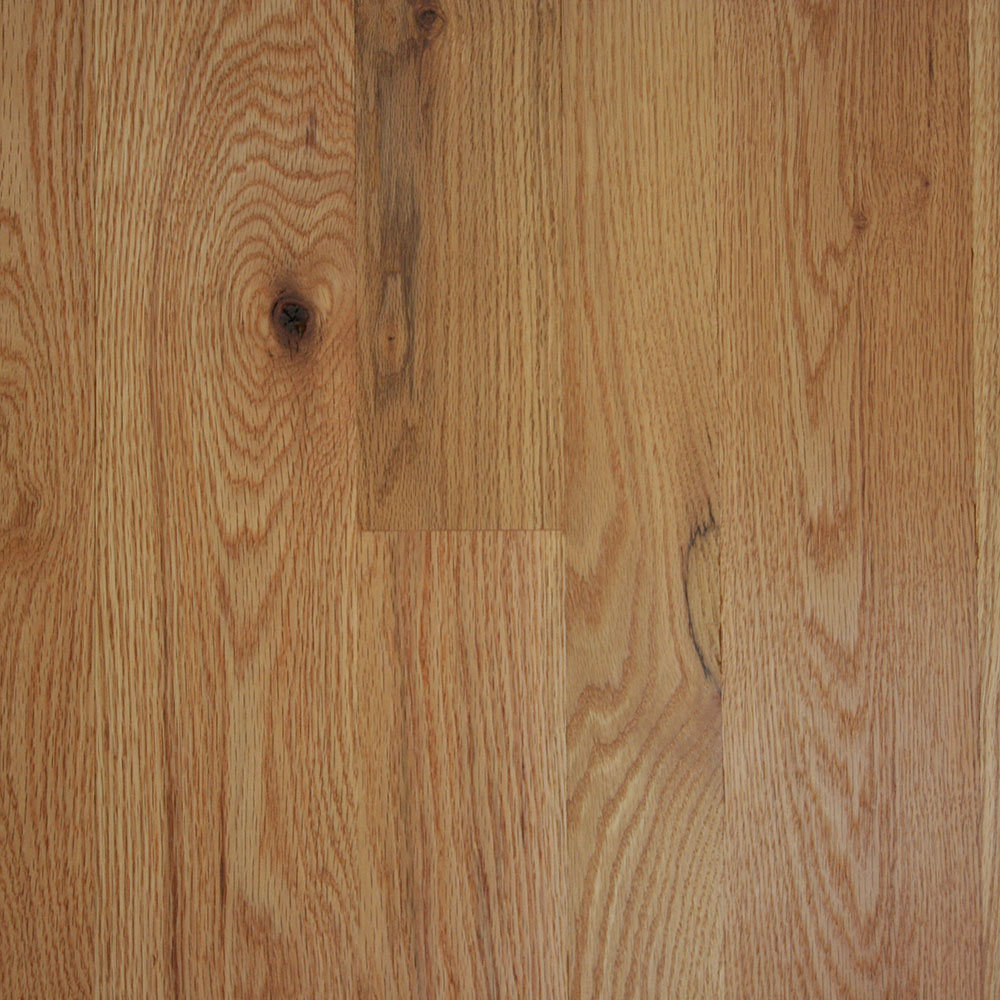 Character Grade Red Oak - A beautiful, soft grain, somewhat knotty wood with some white streaking.